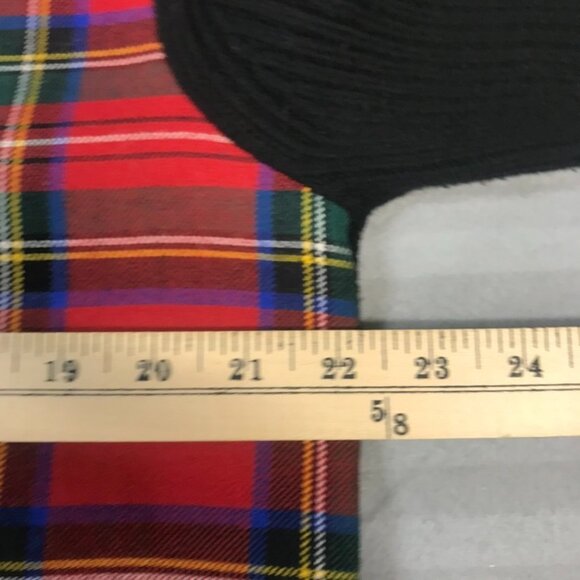 Burberry Sweater Womens Medium Red Black Tartan Plaid Wool Cashmere Pullover - Picture 8 of 10